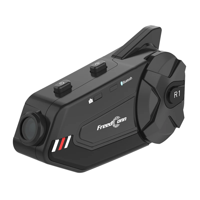 

Freedconn Motorcycle Group Intercom 1080P Video 6 Riders FM Wifi Bluetooth Helmet Headset R1 Plus Recorder intercomunicador