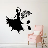 wall stickers spanish dancer home decor decals vinyl wallpaper for living dance women room house decoration poster dw13555