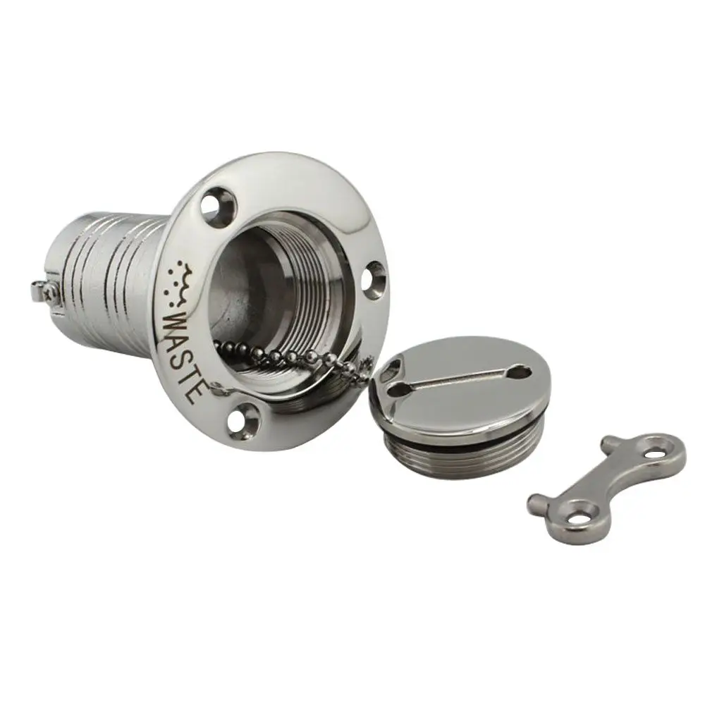 

Stainless Steel 316 Deck Filler Cap With Key GAS DIESEL FUEL WASTE WATER 38mm 50mm Marine Accessory Deck Filler