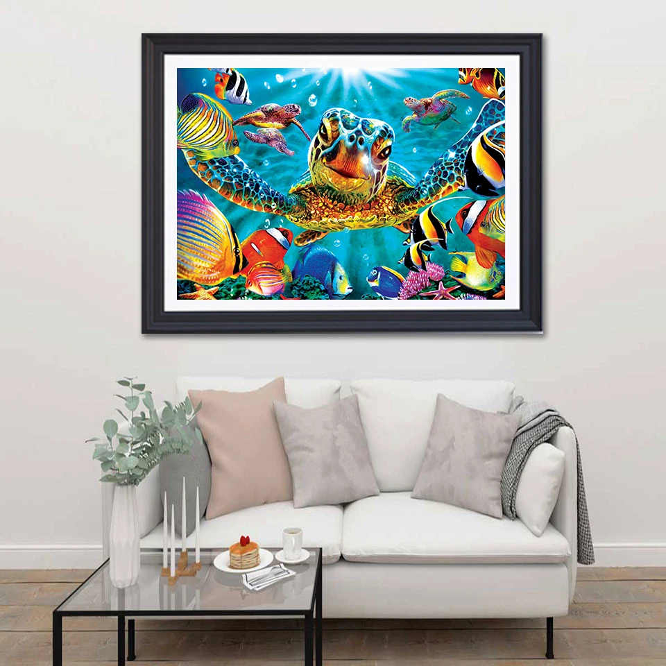 Алмазная живопись черепаха Набор для вышивки крестиком животные мозаика Стразы