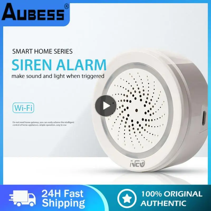 

Smart Life Temperature Sensor Mini App Remote Siren 120 Db 2 In 1 Smart Detector Siren Alarm Smart Home Wifi Wireless Usb Power