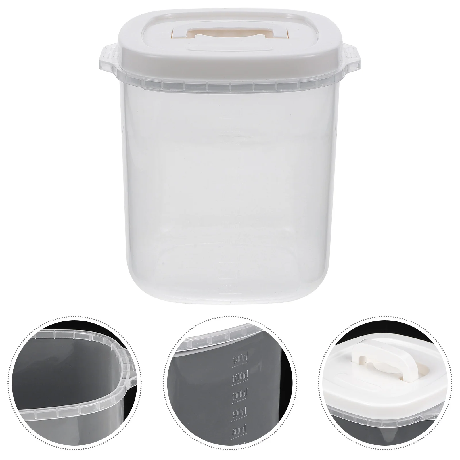 

Storage Jar Rice Container Sealed Kitchen Canisters Pantry Airtight Dispenser Oatmeal Box Grain Containers Dry Cereal Cans Bean