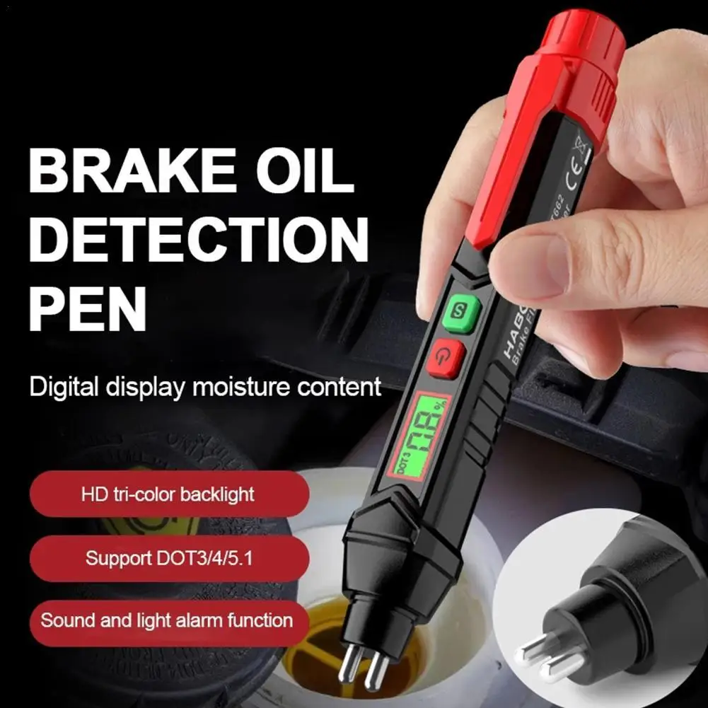 

Brake Fluid Tester Auto Car Brake Liquid Digital Tester For DOT3/DOT4/DOT5.1 Accurate Oil Quality Check Pen Sound Light Alarm