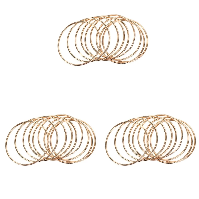 

New 30 Pack 3 Inch Gold Dream Catcher Metal Rings Hoops Macrame Ring For Dreamcatchers And Crafts