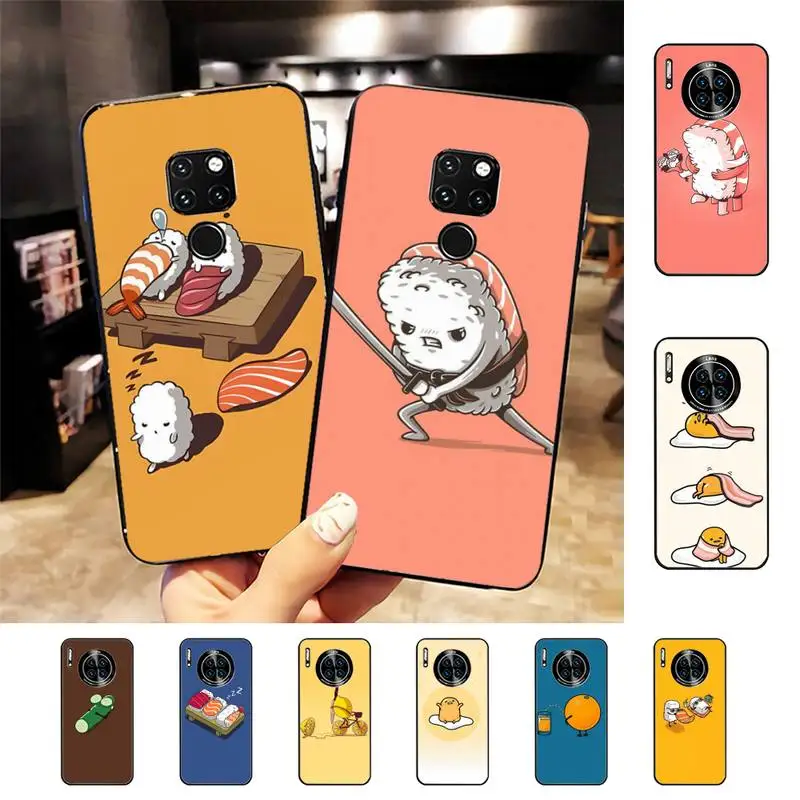 

Funny Cartoon Food Egg Biscuits Phone Case for Huawei Mate 20 10 9 40 30 lite pro X Nova 2 3i 7se