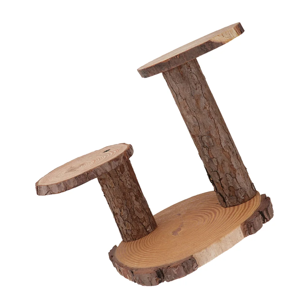 

1Pc Wood Stand Natural Fine Creative Display Rack Flower stand Wood Stand for Office