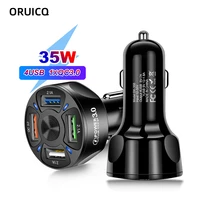 oruicq 4 ports usb car charge 48w quick 7a mini fast charging for iphone 11 xiaomi huawei mobile phone charger adapter in car