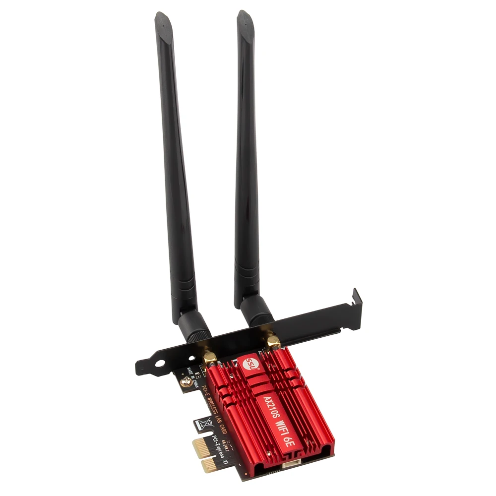 Фото 5374 МБ WiFi 6 PCIE Беспроводной Wi-Fi адаптер Bluetooth 5,2 Intel AX210 трехдиапазонный 2,4G/5G/6 ГГц PCI Express 802.11AX Wi-Fi сетевая карта №4