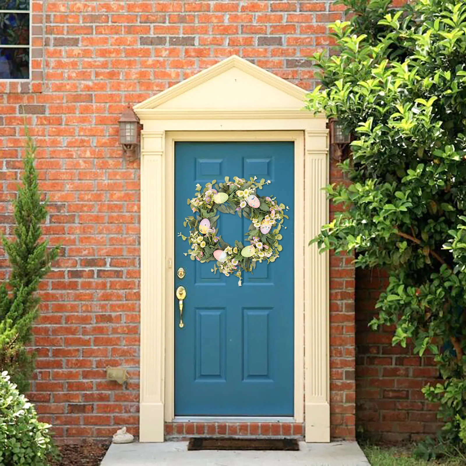 Цветок эвкалипта гортензии венок для двери свадебный фон дома Hello уличный Декор