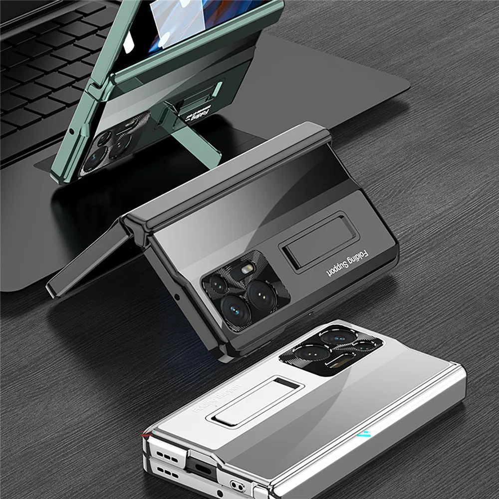 

For OPPO Find N2 Flip Phone Case Folded Phone Case Magnetic Plating Hard Case Phone Accessories