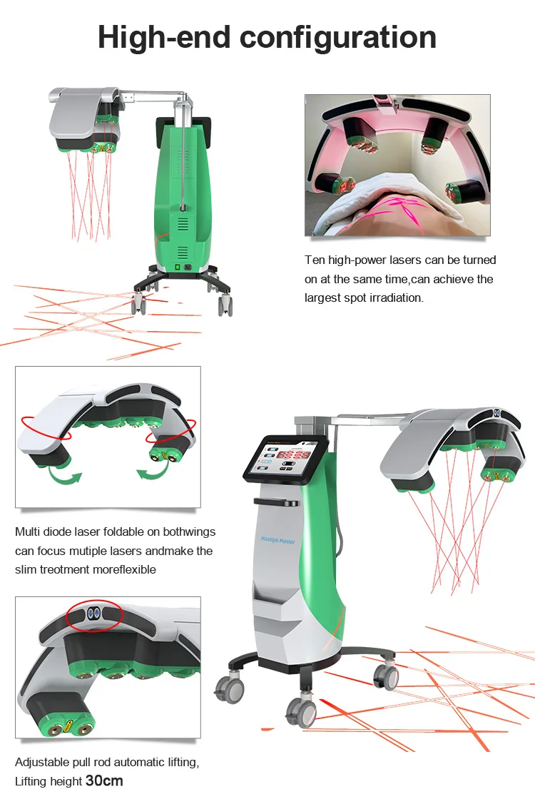 Профессиональный Изумрудный Лазерный Аппарат Maxlipo 10D для безболезненного
