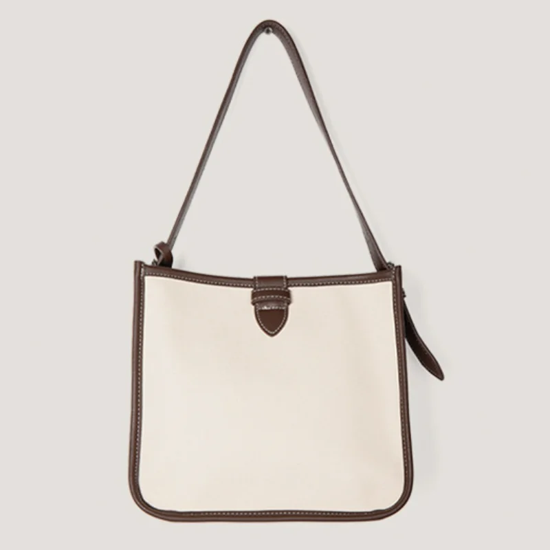

Vertical Square Canvas Underarm Shoulder Bag Niche Design Large Capacity Bag Handbag Casual and Fashionable Minimalist Backpack