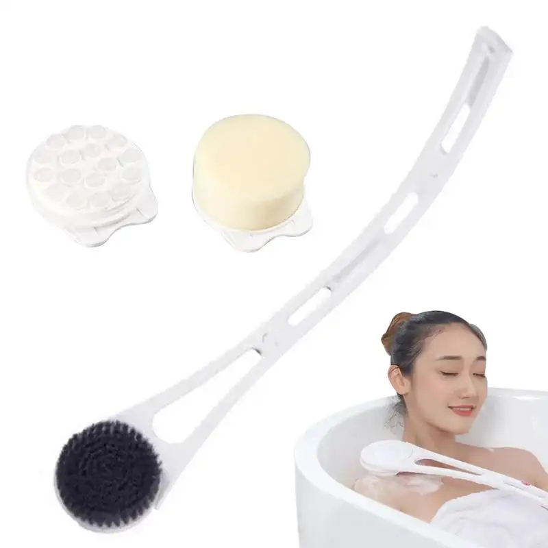 

Bath Brush Long Handle Dry Exfoliation Brush Or Wet Shower Brush With Moderate Bristles Back Brush Exfoliation Bath Shower Brush
