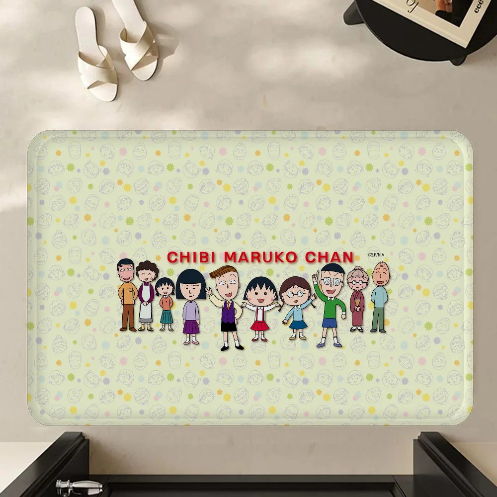 Дверной коврик C-Chibimaruko Chan моющийся нескользящий для гостиной дивана стульев