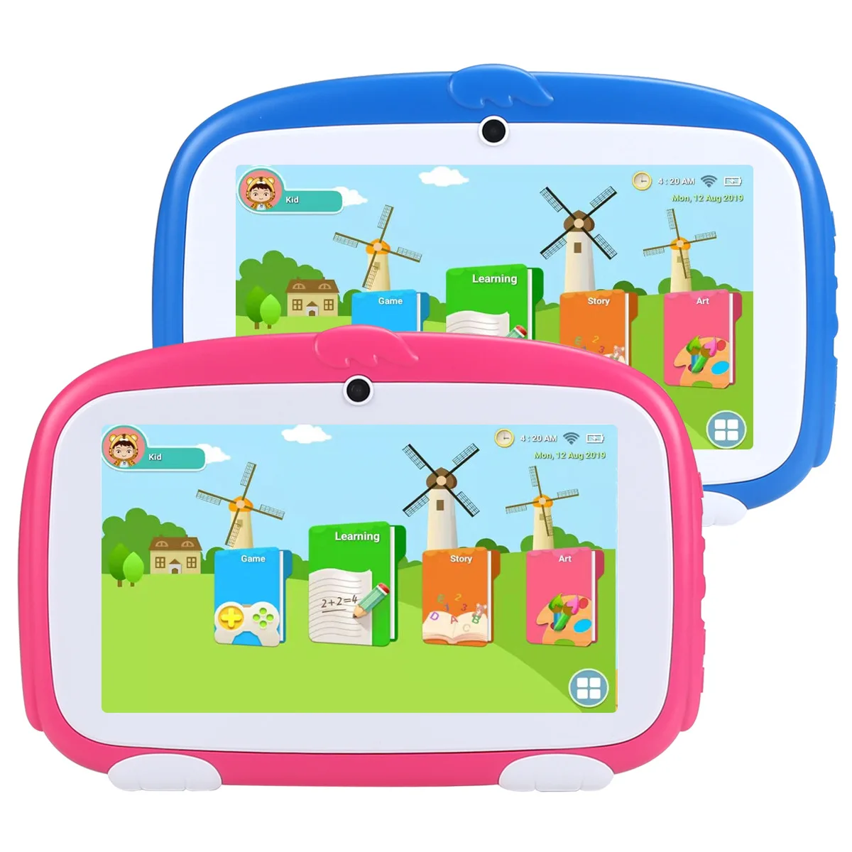 

2022 Amazon Protector 7 inch Cheap children/ kids Educational Learning Smart Tablet PC for Android wifi tablets for children