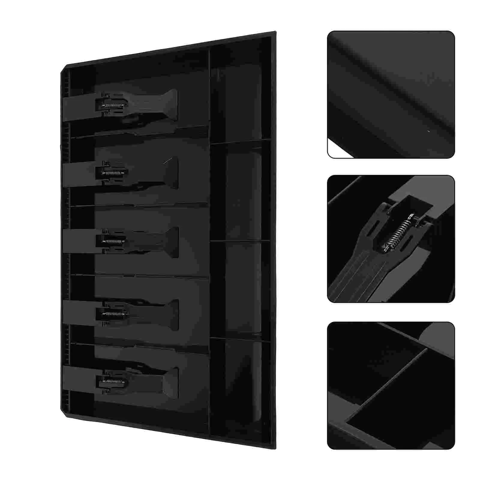 

Cash Drawer Tray Five Compartments Register Box Plastic Piggy Bank Multiple Storage