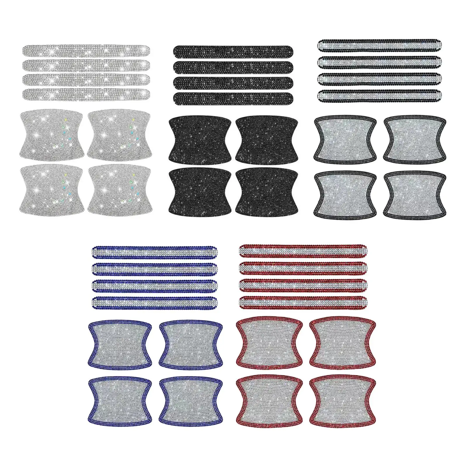 

Car Door Handle Protector Bling Reflective Trim Stickers Fit for Suvs RV