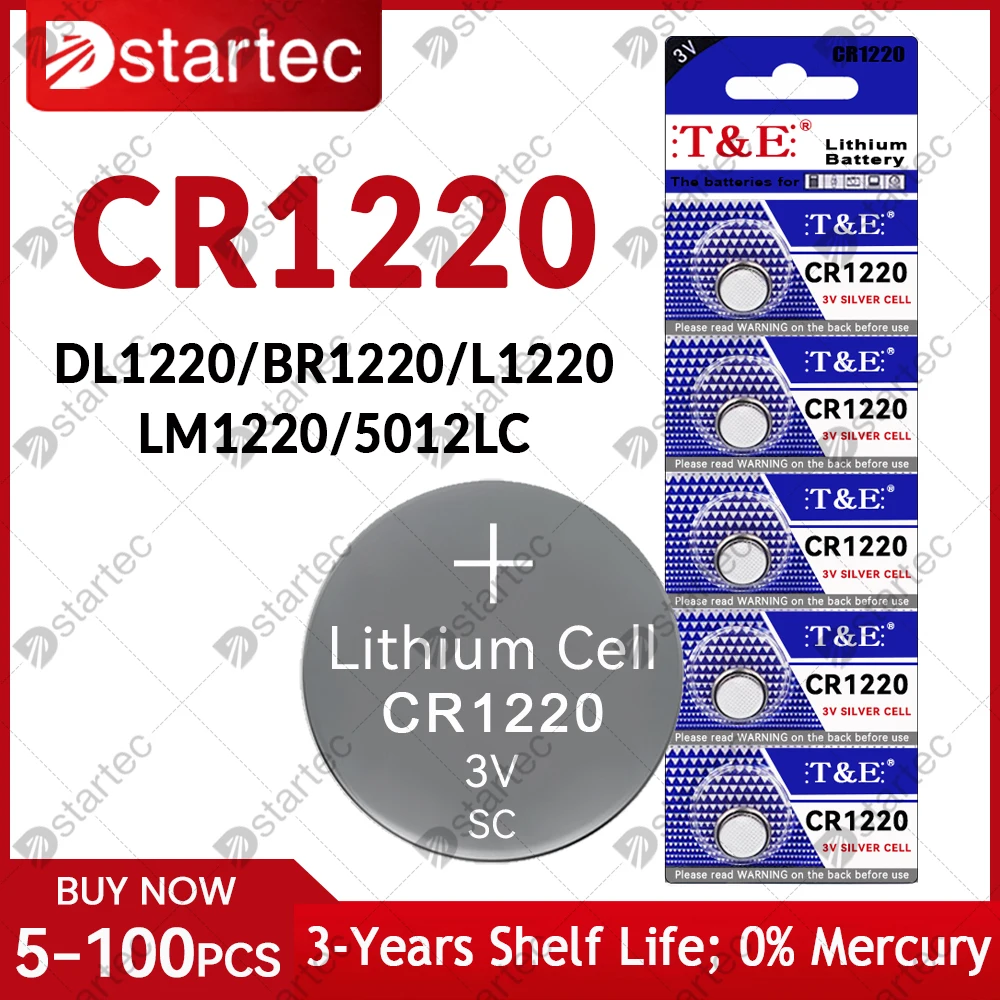 Литиевая батарея-кнопка BR1220 LM1220 DL1220 CR1220 L04 5012LC