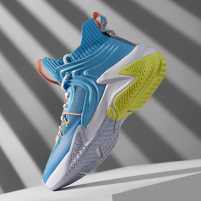 New Trend Men Basketball Shoes Breathable Rebound Sport Shoes Anti-skid Training Basketball Boot Male Athletic Sneakers Big Size