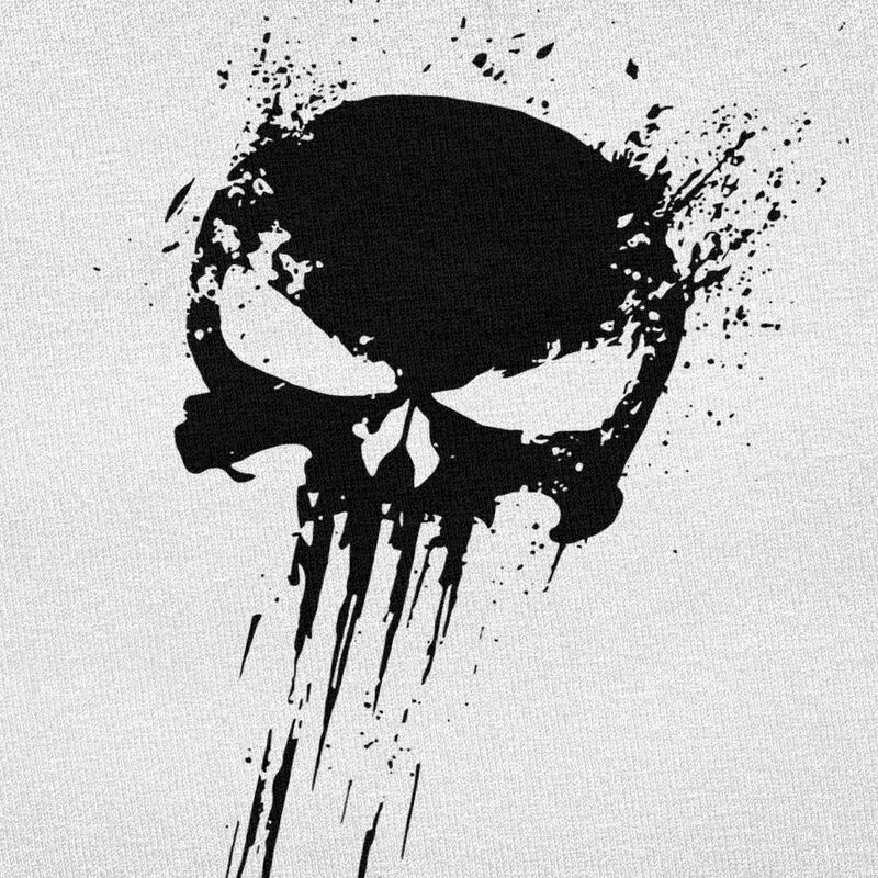 Футболка мужская с надписью Punisher Skeleton