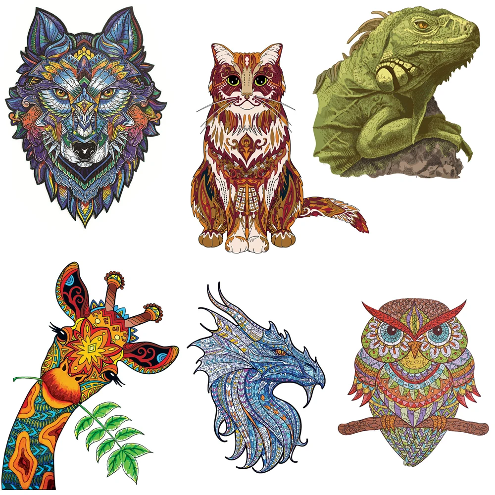 

2022 A3 A4 A5 Wooden Puzzle for Adults Children Wood DIY Crafts Dragon Animal Shaped Christmas Gift Wooden Jigsaw Puzzle Gifts