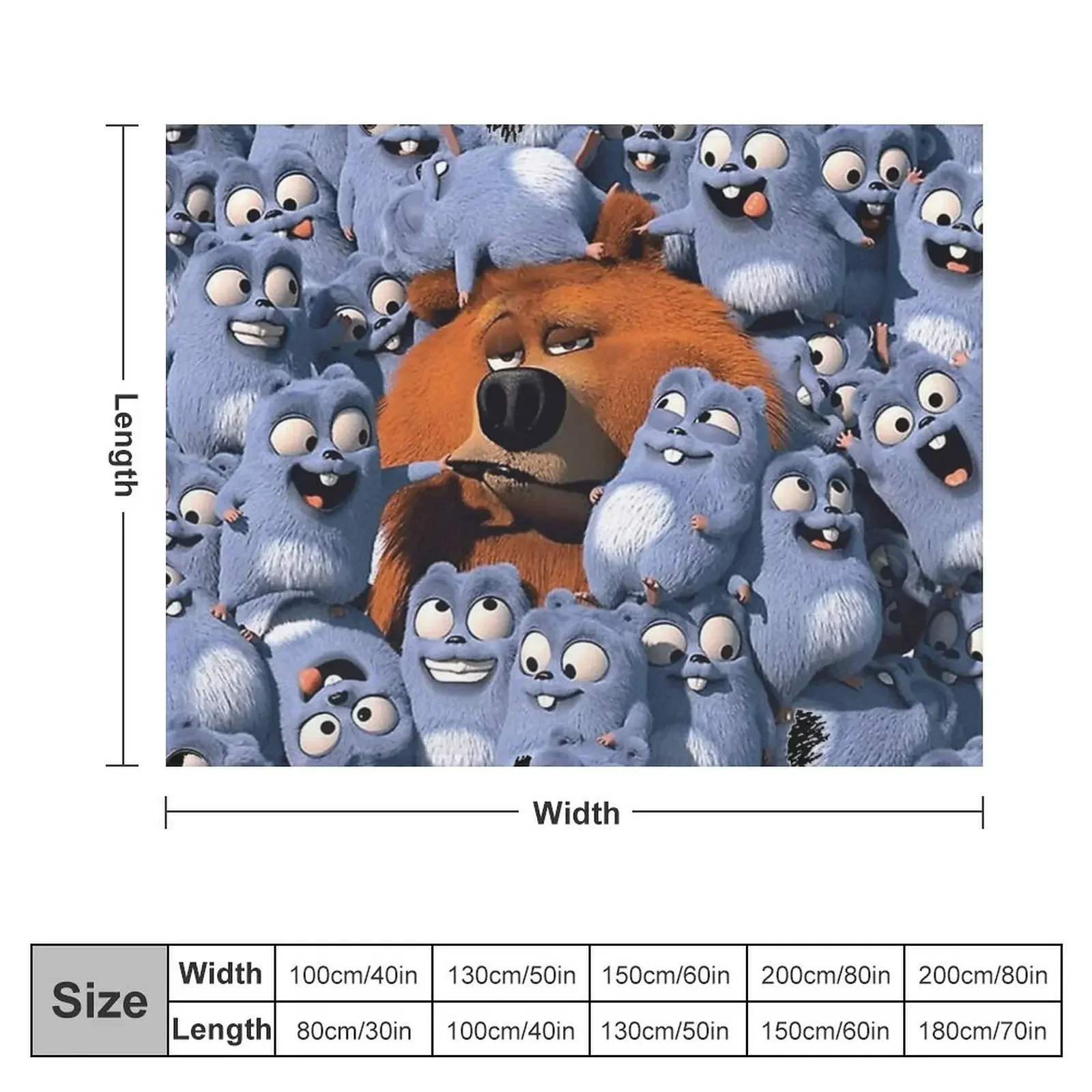 Одеяло с рисунком счастливого леминга и табоди красивое роскошное забавное