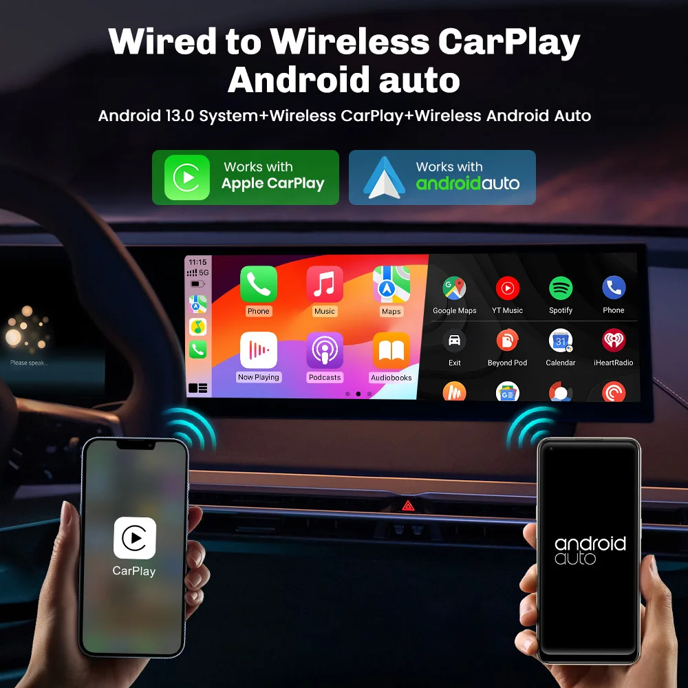 Фото Мультимедийный адаптер MMB Smart Box CarPlay Wireless с поддержкой Android 13, AI Box 8+128G, GPS, BT5.2, QCM6125, 8 ядер для BMW ID6, ID7, ID8, ID8.5, ID9 №2