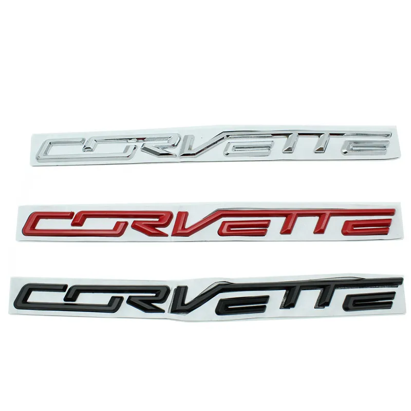 

Car 3D Metal Decals Sticker For Chevrolet Corvette C3 C4 C5 C6 C7 C8 Car Trunk Letters Emblem Badge Styling Stickers Accessories