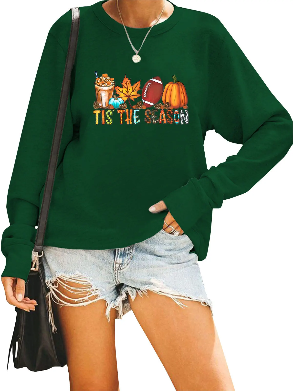 

New TIS THE SEASON Fun Printed Hoodies Casual Tops Women Sweatshirt Aesthetic Oversized Hoodie Streetwear Women Sudadera