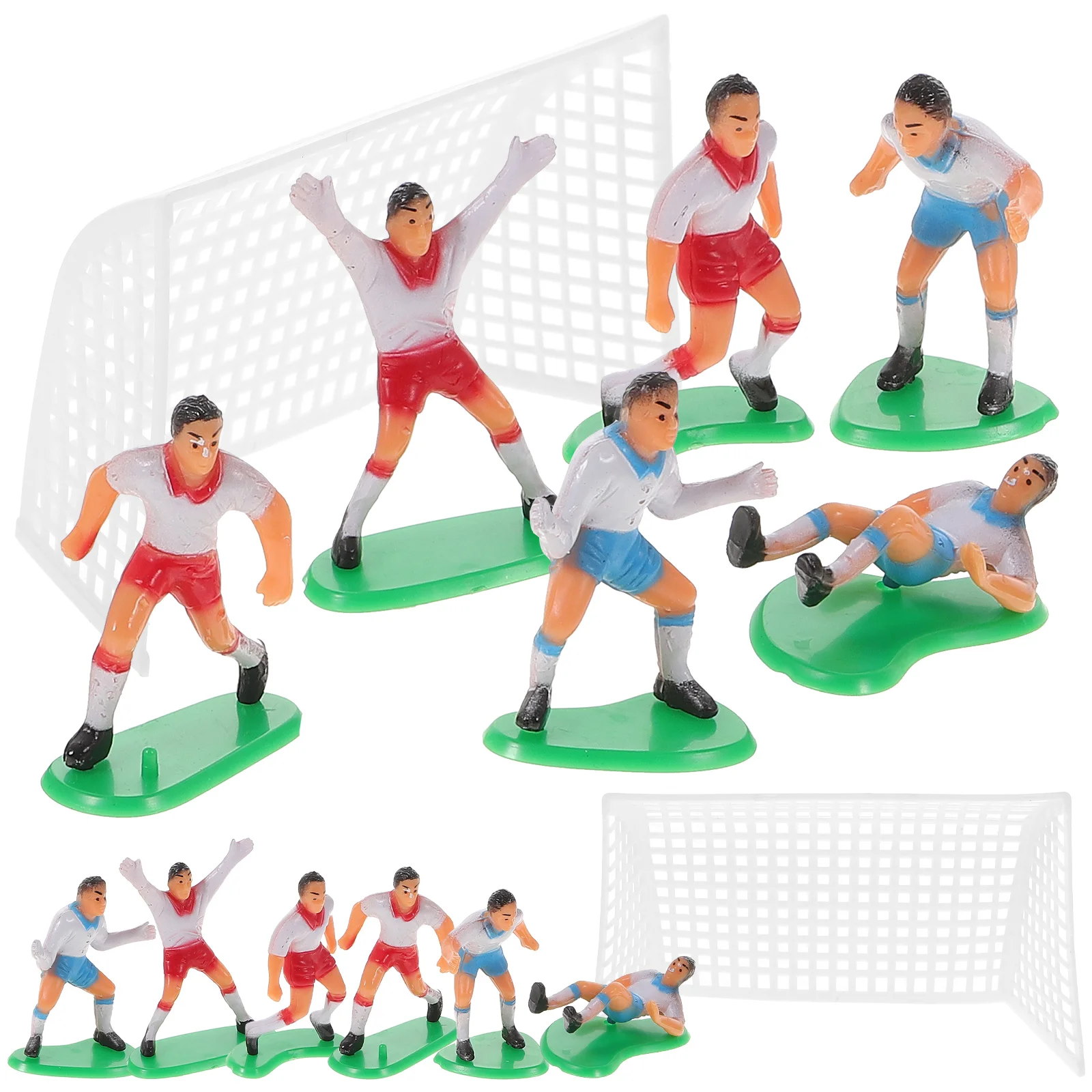 

16 Pcs Toys Soccer Cake Decorations Decorate Football Party Cake Soccer Ornament Theme Baby