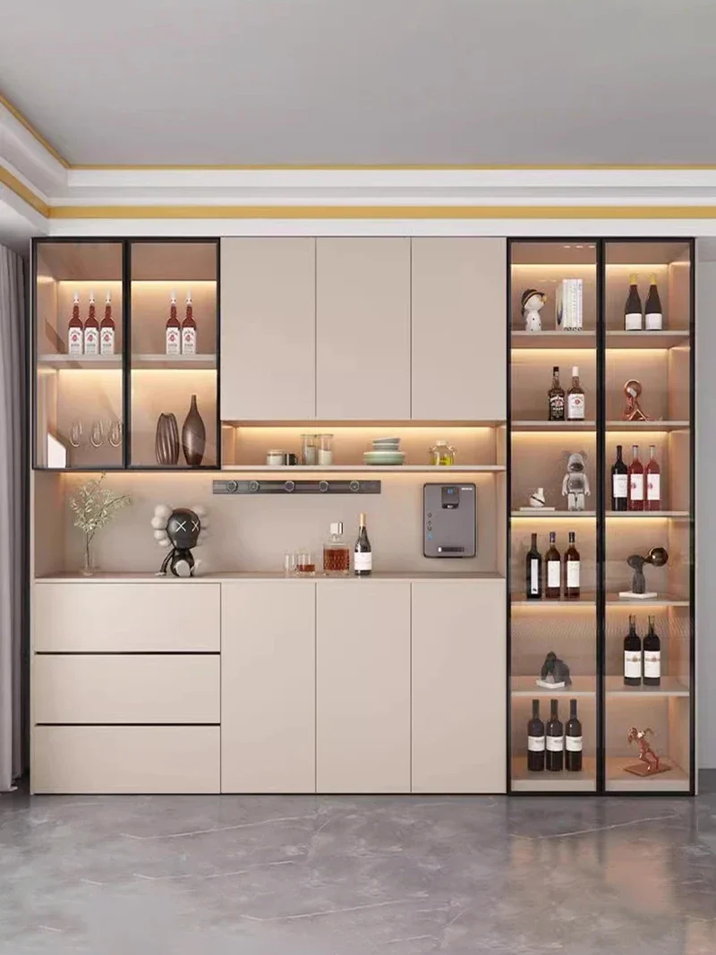 Простая витрина модель винного шкафа стеллаж для хранения шкафчик мебель бара LVWC
