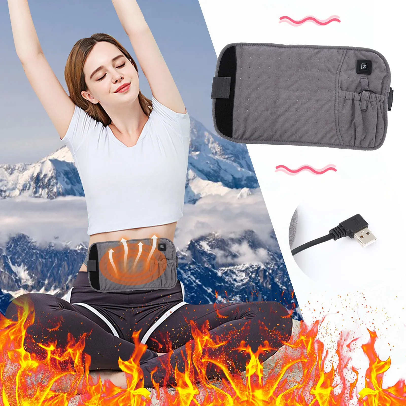 

Оборудование для упражнений для дома, многофункциональное теплое термостатическое электрическое одеяло, три уровня талии, жилет с подогревом для женщин