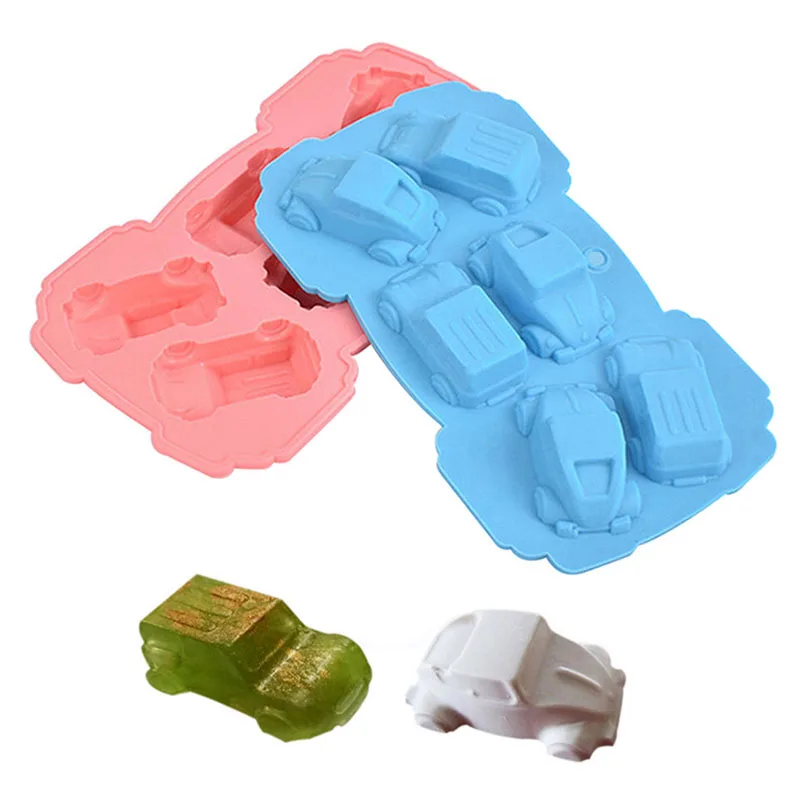 

6 Kinds Vintage Car Silicone Moulds Fondant Cake Decorating Tools Soap Mold Mousse Cookie Chocolates Candy Baking Accesorios