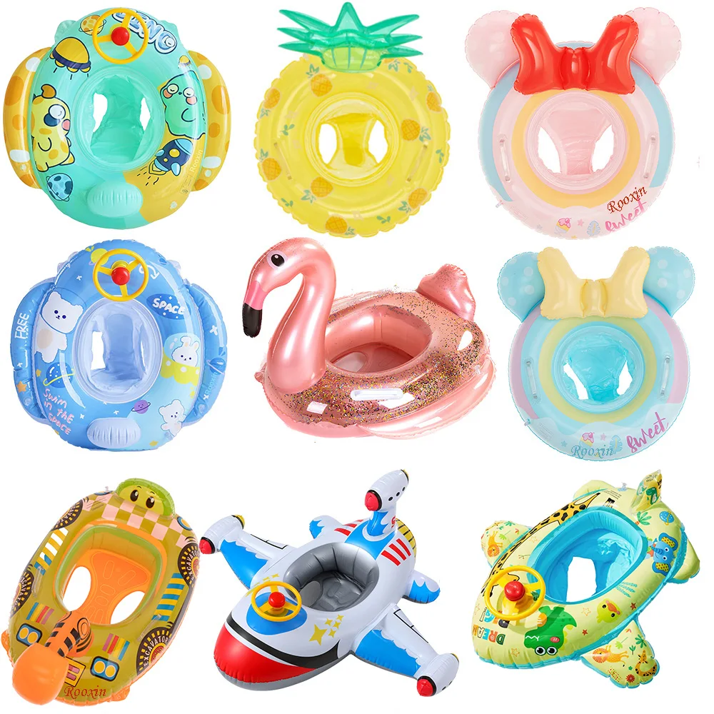 

Summer Ring Inflatable Swim Tube Water Play Floats Children Pool Party Rooxin Toy For Flamingo Unicorn Swimming Circle Pool Baby