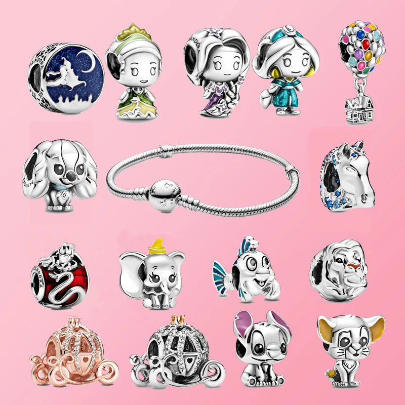 

2021 Hot Selling Pandora Original 925 Sterling Silver Animal Lady Bracelet Small Jewelry DIY Beaded Birthday Party Gift Plata