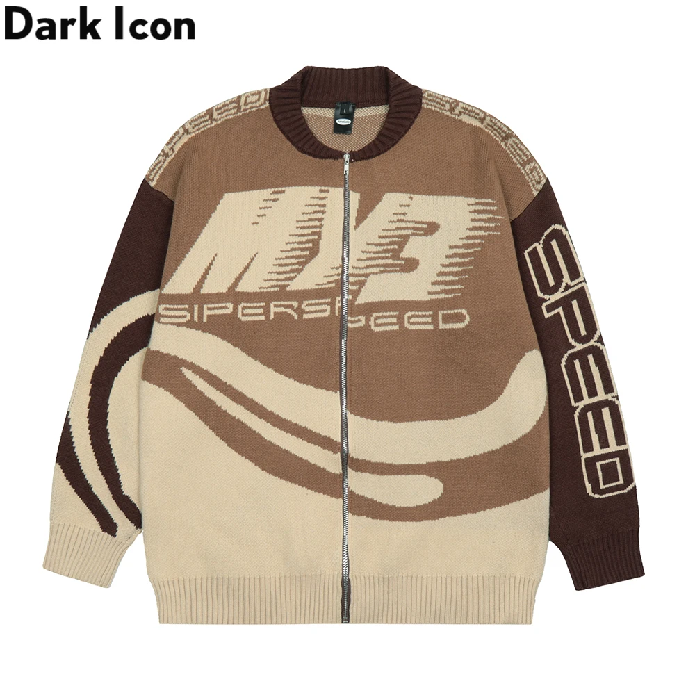 

Мужской трикотажный свитер Dark Icon Rider, жаккардовый свитер, осенний свитер