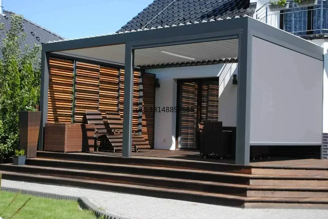 3x3 3x4 4x4 6x4 м от производителя современная уличная биоклиматическая беседка