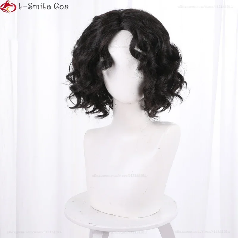Женский парик для косплея аниме enmas Mirabel черные коричневые Короткие вьющиеся