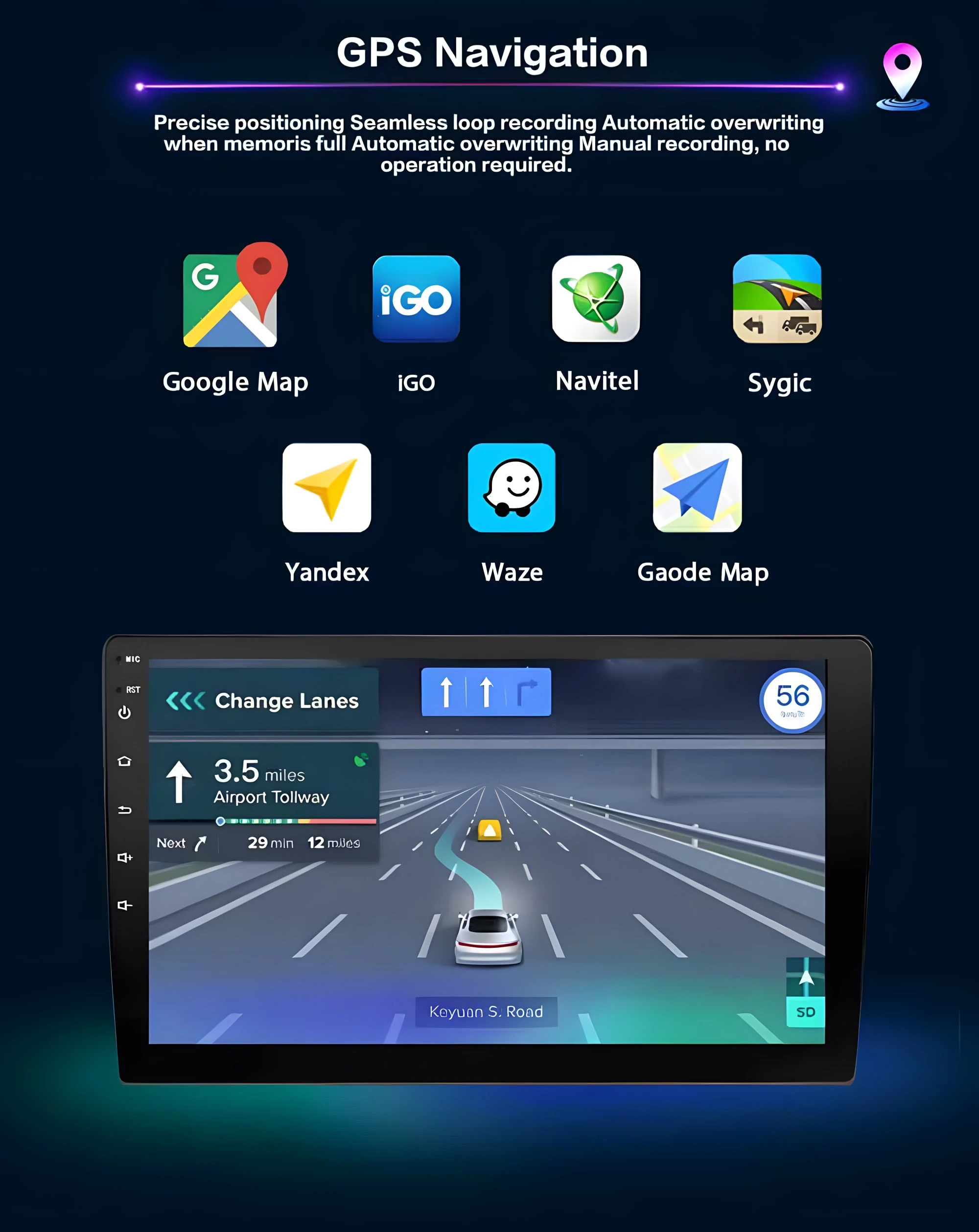 Фото Автомагнитола для Nissan Patrol 1997-2005 (левый/правый руль) с Carplay, Android Auto, беспроводным подключением, 8-ядерным процессором, Wi-Fi, GPS, мультимедийный проигрыватель, автомобильная стереосистема №4