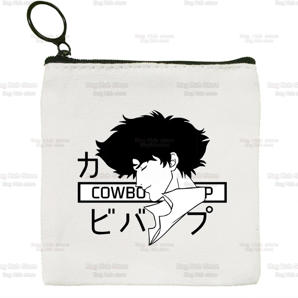 Cowboy Bebop Anime Manga Space Spike Vintage Mini Wallet Change Pouch Household Portable Keys Storage Card Bag Zipper Bag
