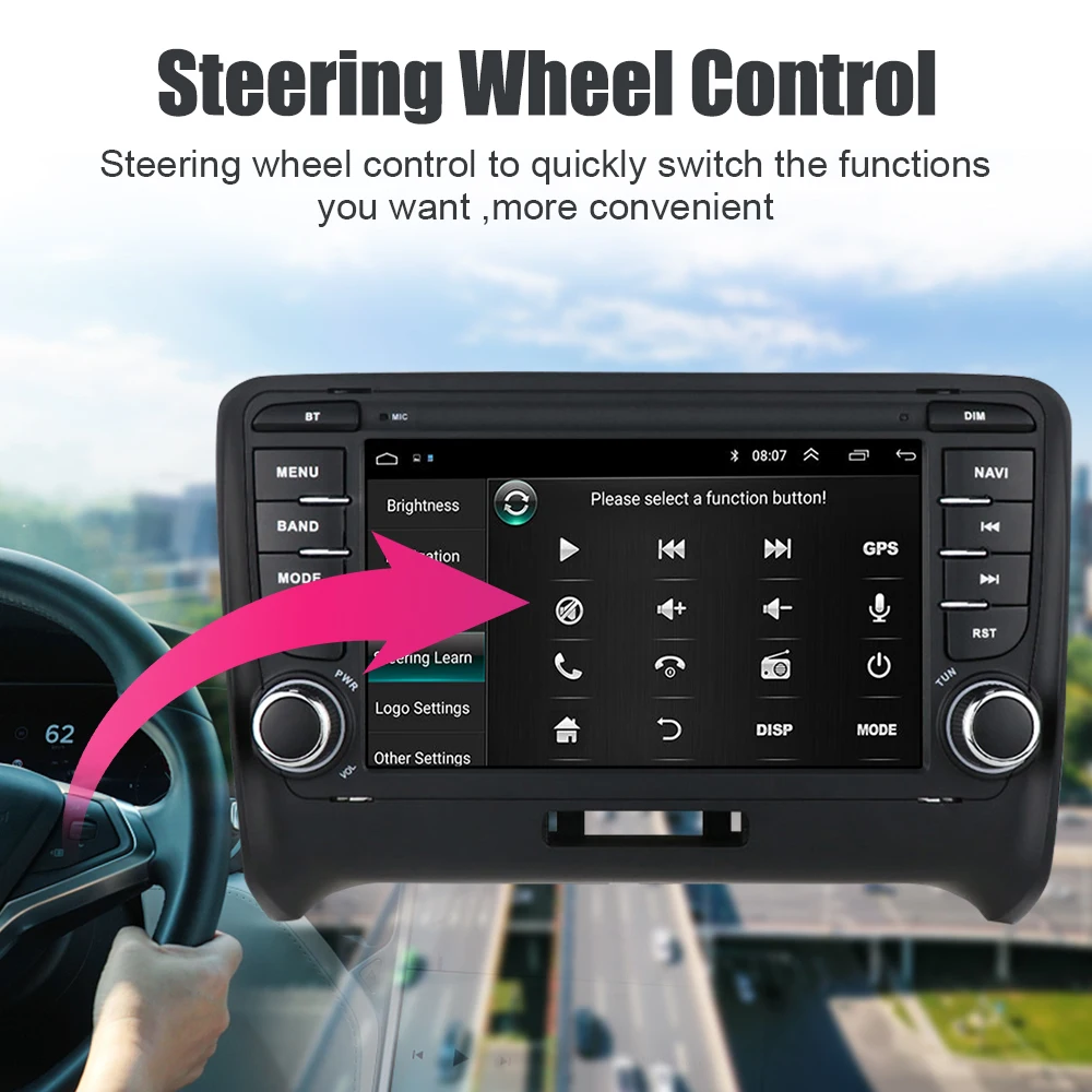 Автомобильное радио MP5 видео плеер GPS FM приемник Bluetooth WiFi Android 10 0 2 Din 7 дюймов HD