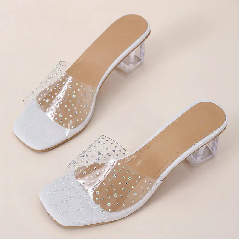 Sexy High-heeled Slippers Women 2023 Summer New Fashion Outer Wear Comfortable Personality Open Toed Women's Shoes Zapatillas De