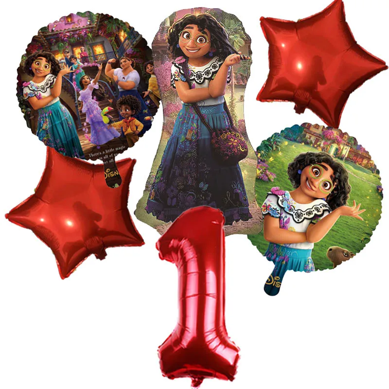 

Encanto Theme Red Foil Balloon Birthday Party Decoration Supplies 32inch Number Ballon Celebrations Wedding Baby Gift Home Decor