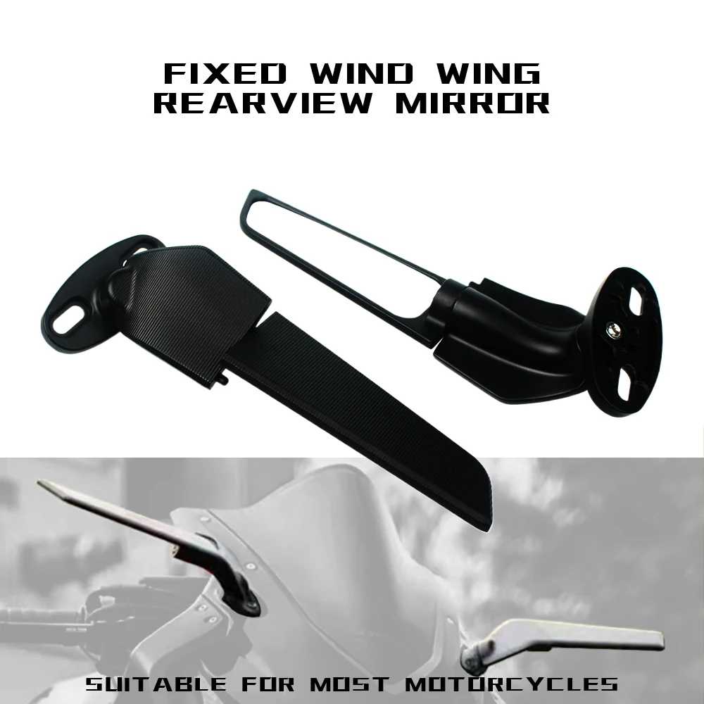 

Modified Motorcycle 2PCS Rearview Mirrors Wind Wing Adjustable Rotating Side Mirrors For HONDA CBR600 CBR650 F5 CBR900 F4I R RR