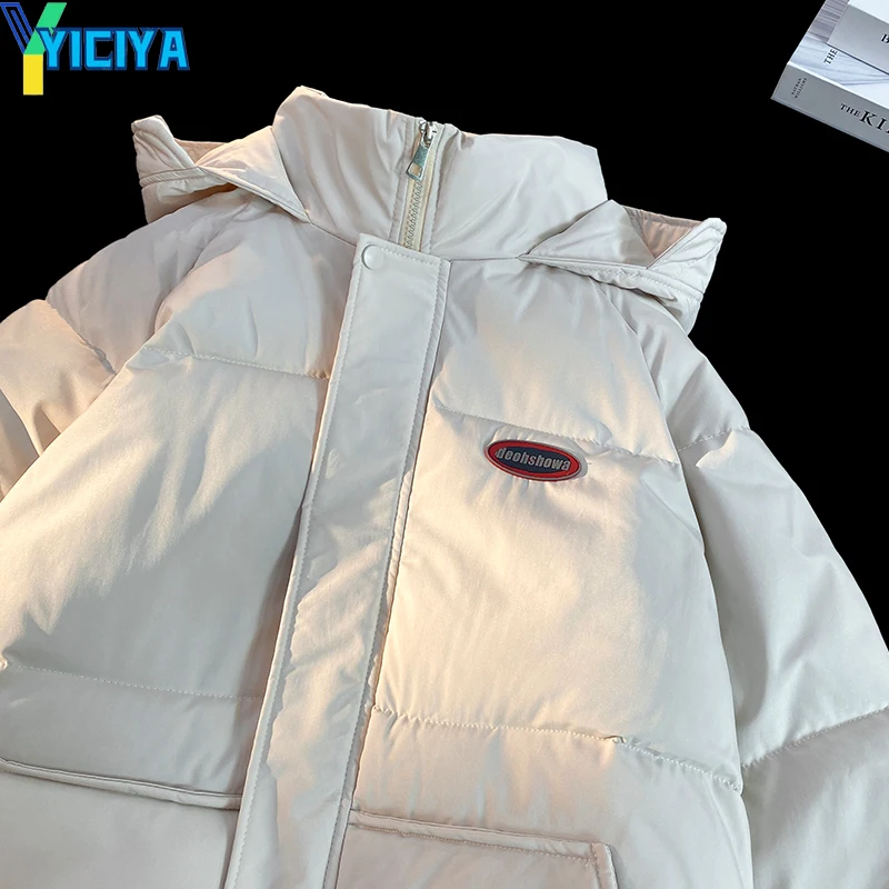 YICIYA Winter Jacket Women 2023 Oversize Thick Cotton Padded Coat Female Fashion Hooded Loose Bubble Coats Women's Puffer Parkas