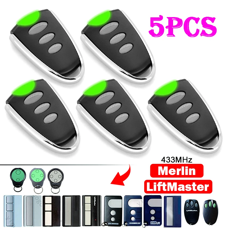 5 шт. Merlin LiftMaster 94335E 94334E 94333E 94330E C840 C940 MR850 MJ3800 CM844 пульт дистанционного управления