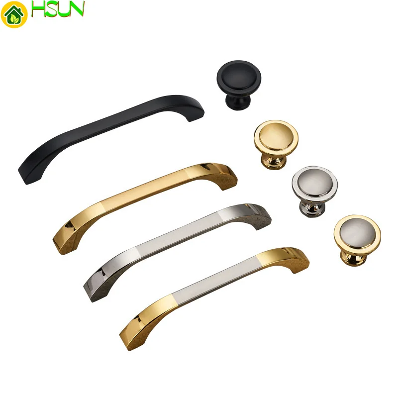 zinc alloy hardware handle modern simple door cabinet wardrobe furniture gold