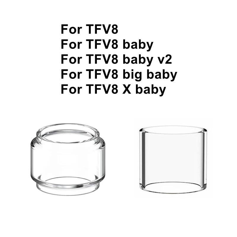 

1-5pcs Replacement Bubble Glass tube for For Smok TFV8,TFV8 baby V2,TFV8 baby 3ml,TFV8 X baby 2ml/4ml,TFV8 BIG baby 5ml