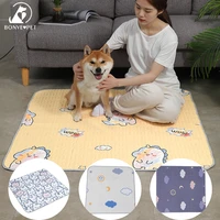 summer latex pet mat for dogs bed cool breathable dog sofa cartoon cat bed dog accessories 50 110cm