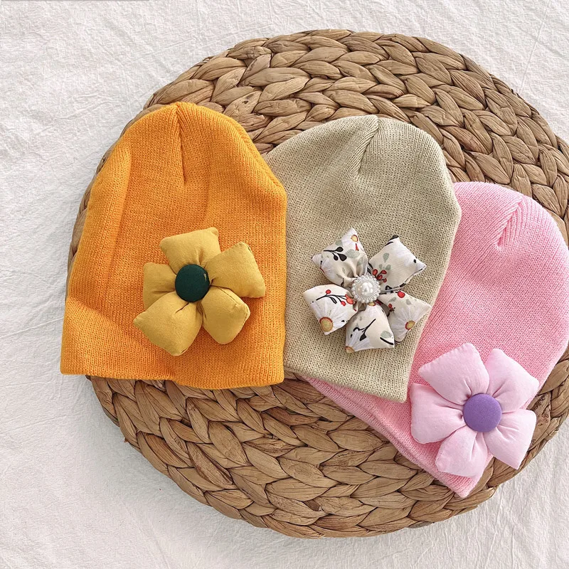 

Knitted Winter Baby Hat for Girls Candy Color Bonnet Enfant Baby Beanie Turban Hats Newborn Baby Cap for Boys Accessories